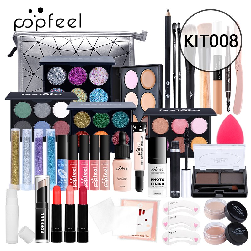 Zestaw robić makijażu cieni robić powiek kobieta początkujący student nowicjusz pełny zestaw lekki makijaż pudełko kosmetyczne połączenie pudełko: KIT008