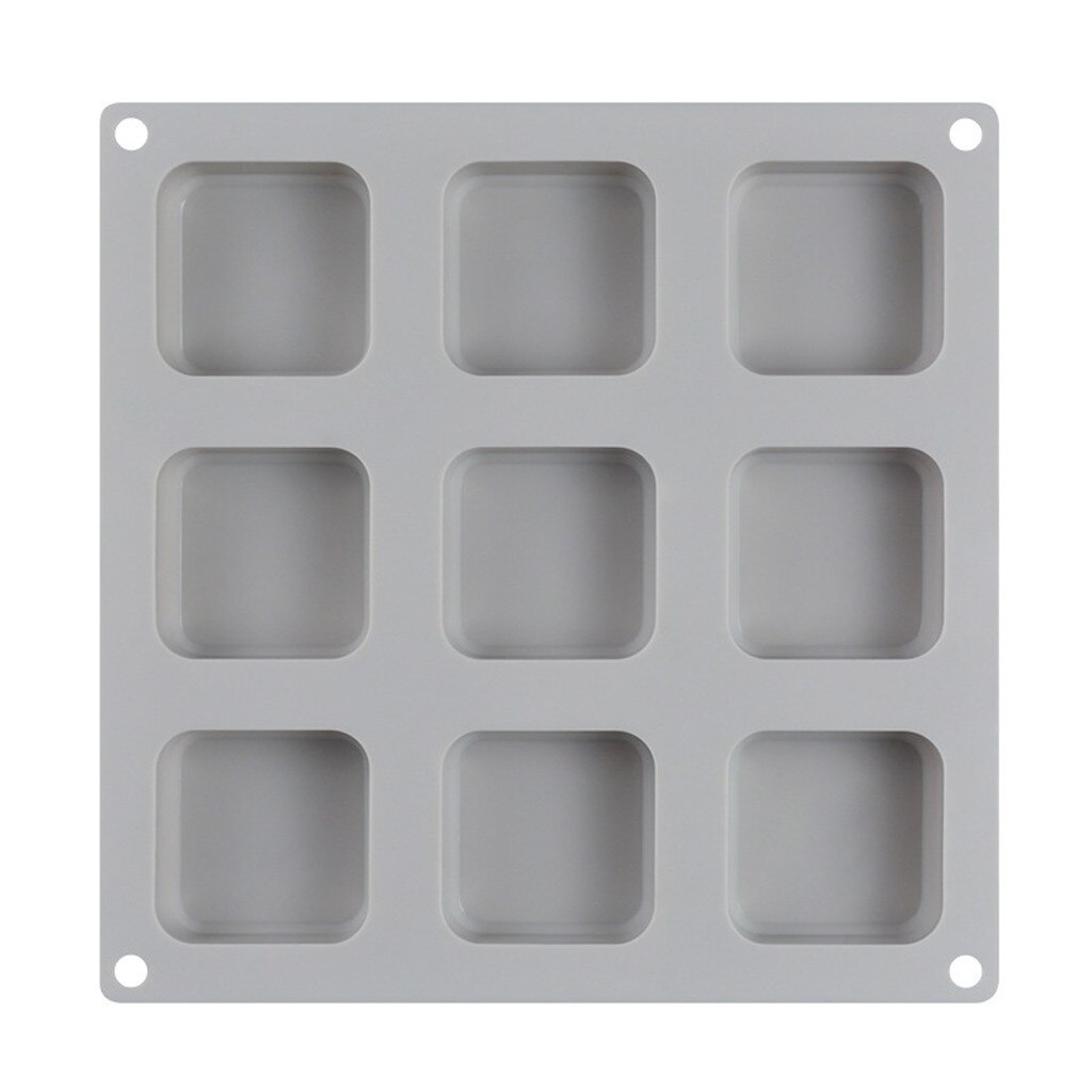 Silicon Molds For Handmade Soaps DIY 9 Grid Silicone Soap Mold Handmade Soap Making Square 3D Moulds Tools Cake Decorating Tools