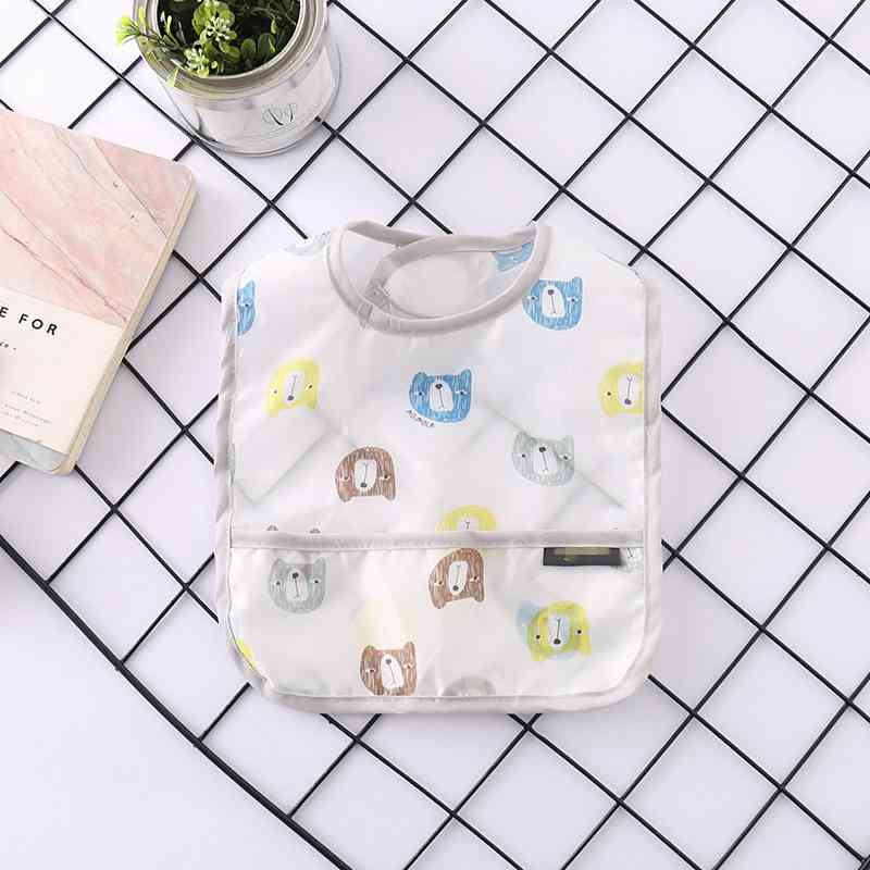 Waterdichte Baby Slabbetjes Leuke Cartoon Dieren Baby Meisje Jongen Bib Verstelbare Mouwloze Voeden Slabbetjes Kinderen Burp Doeken: style 2 bear