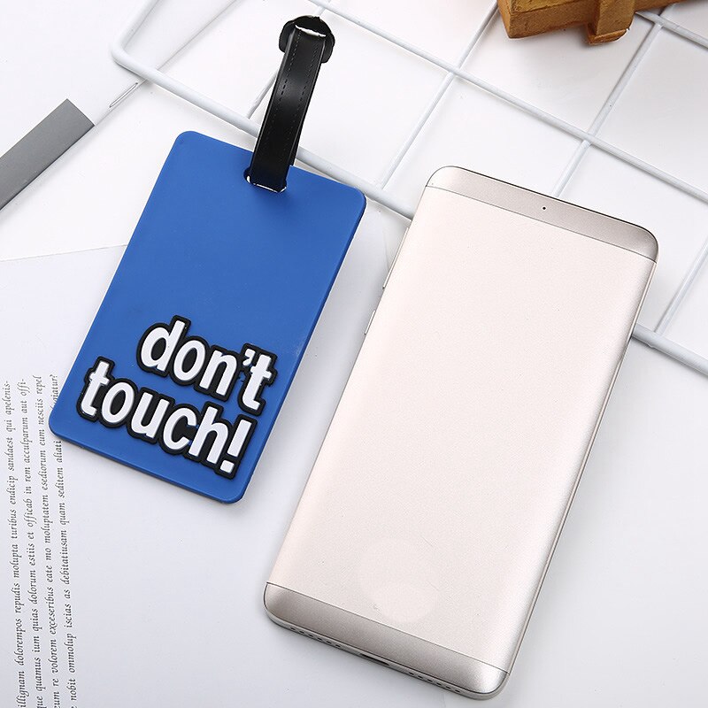 Moderno porta maletas con etiqueta táctil Dout, etiqueta de equipaje portátil, Gel de sílice para dirección de identificación, accesorios de viaje para equipaje