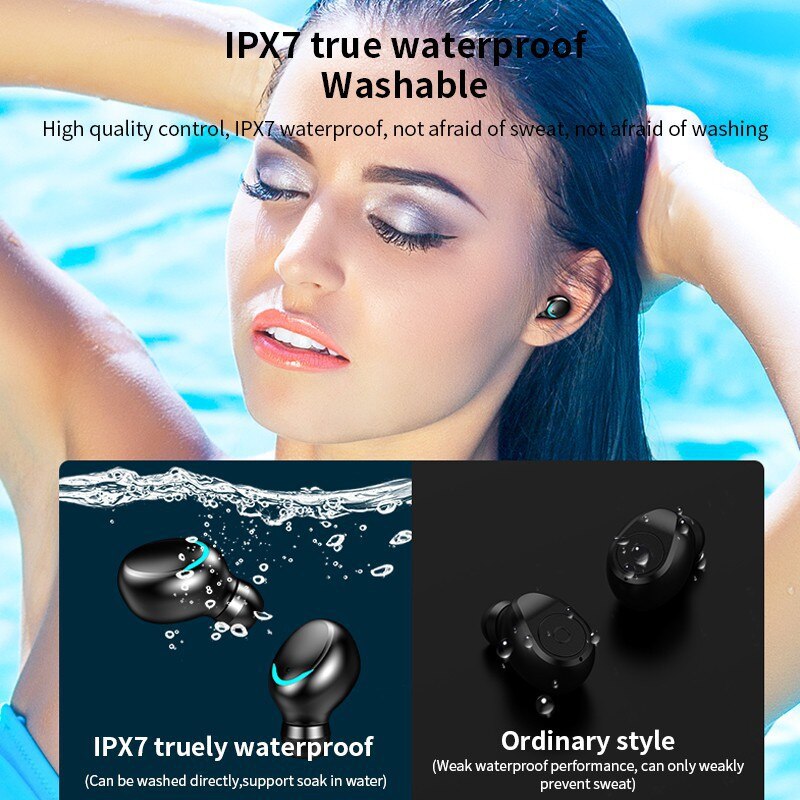 AMOI – écouteurs sans fil Bluetooth F9 TWS IPX7, oreillettes de Sport 9D, affichage, micro, casque d'écoute pour Iphone Xiaomi Huawei