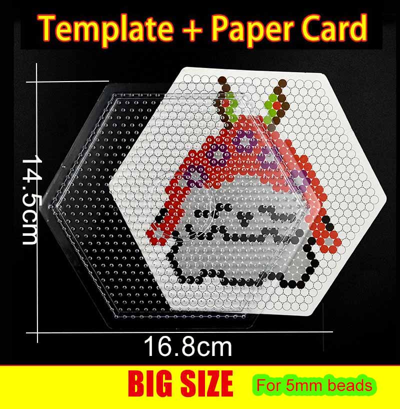 Fusibili Perline Tavole 5mm Grandi Puntali in plastica trasparente per bambini Perline artigianali Pixel Puzzle Pegboards Creativo Fatto a mano Giocattolo artigianale Regalo: Blu