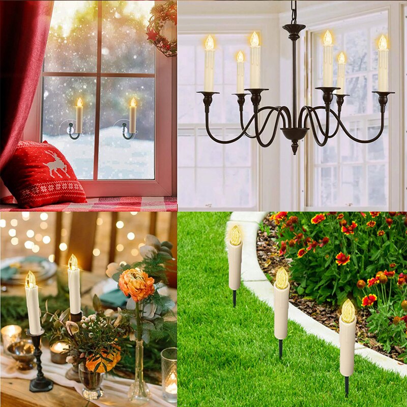 Weiß Kreative Warme LED Kerze Flackern Lampe Nacht Licht Simulation Flamme Hause Hochzeit Lampe Festival Feier Dekoration