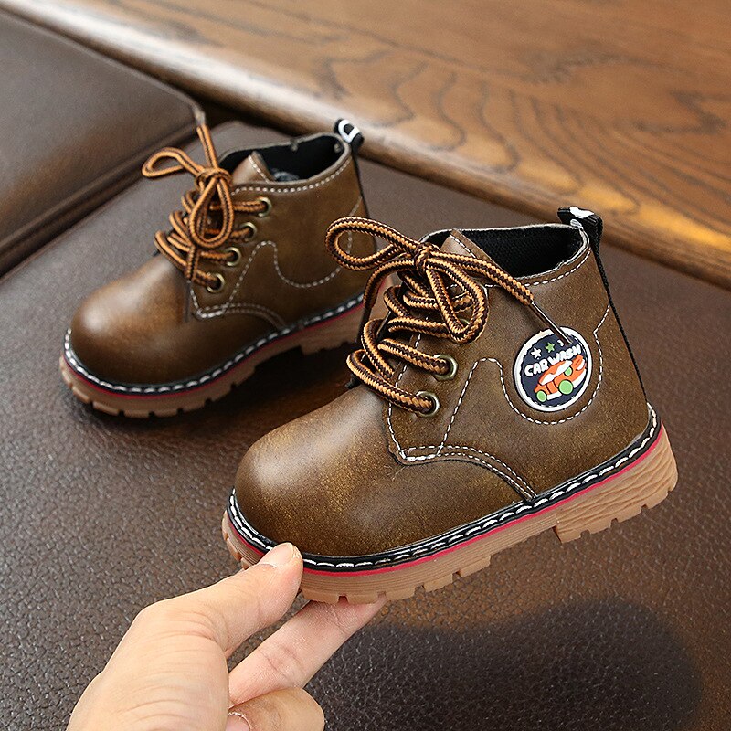 herbst freundlicher Schuhe Mädchen Jungen Stiefel lässig nicht-Unterhose Puffer Schock Knöchel Schuhe freundlicher Neue Turnschuhe Baby Schnee Stiefel: Braun / 22