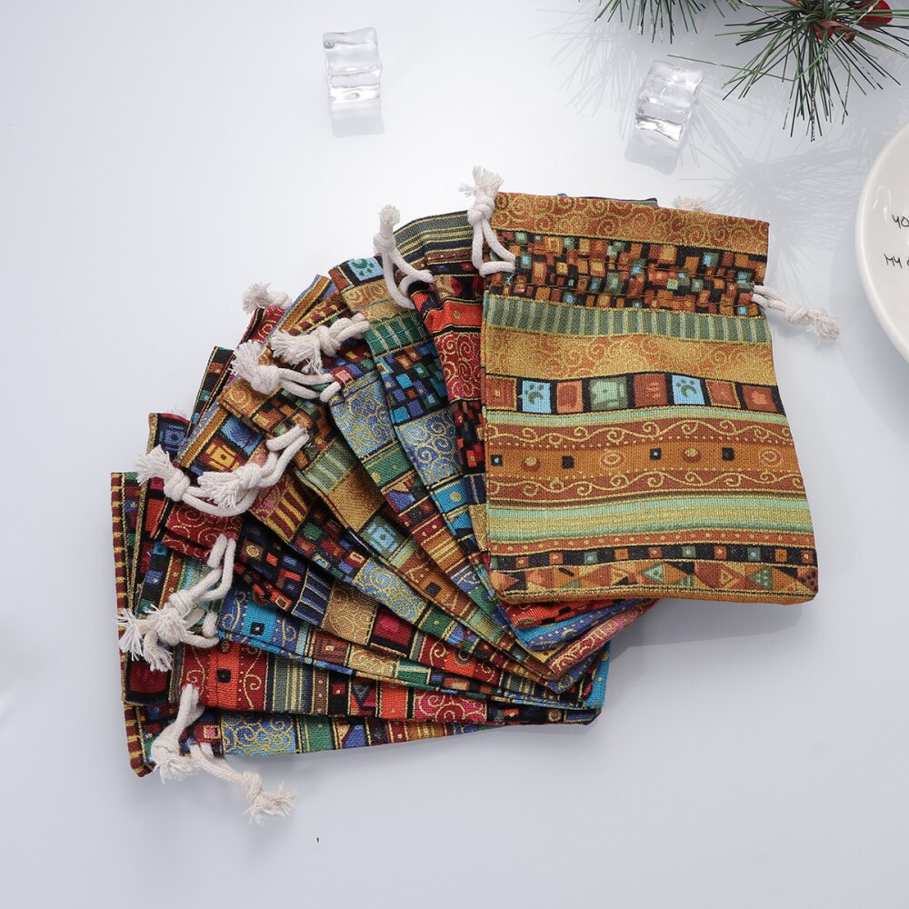 10 stuks bundelzakjes, handige draagbare stoffen zakjes, zakjes voor sieraden, verpakkingszakjes voor festivals, feesten en bruiloften