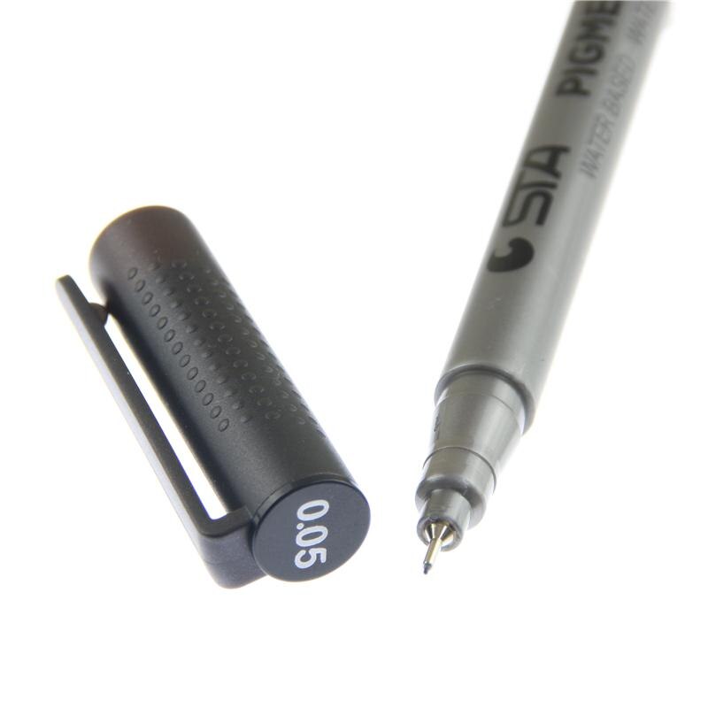 2 Pcs Micron Pen Variety Of Pen Tip Size Micro-line Ultra-fine Ink Pen Permanent Art Mark Comic Cartoon: 005