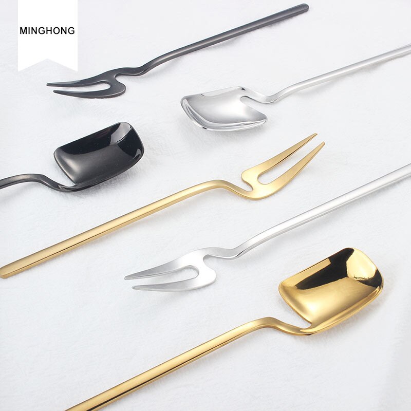 1pcs Tea Coffee Mixing Dessert coffee spoon ice cream spoon Tableware Stainless Steel Spoon Long Handle Ice Cream Scoop