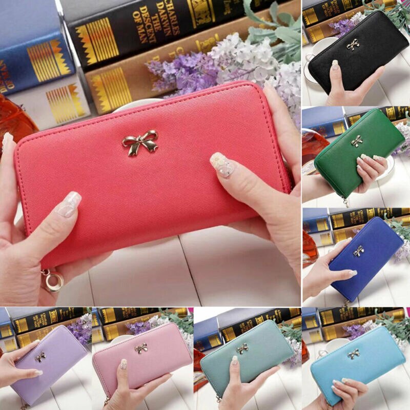 Women Ladies Leather Wallet Long Zip Purse Card Phone Holder Case Clutch Handbag Ladies Wallets