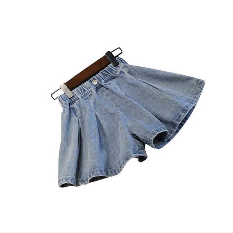 Flicka tutu kjolar sommar bebis flicka kjol söta barn denim modis knapp jeans kjol culottes korta barnkläder
