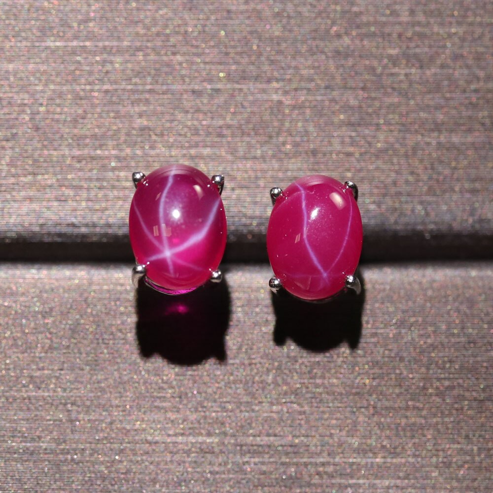 Simple created starlight ruby jewelry set earrings and ring with 925 sterling silver fine jewelry bolaijewelry: earrings