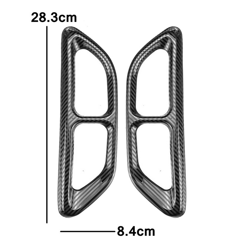 Carbon Fiber Rear Dual Exhaust Pipe Stick Cover Trim Exhaust Muffler Panel for Honda Accord