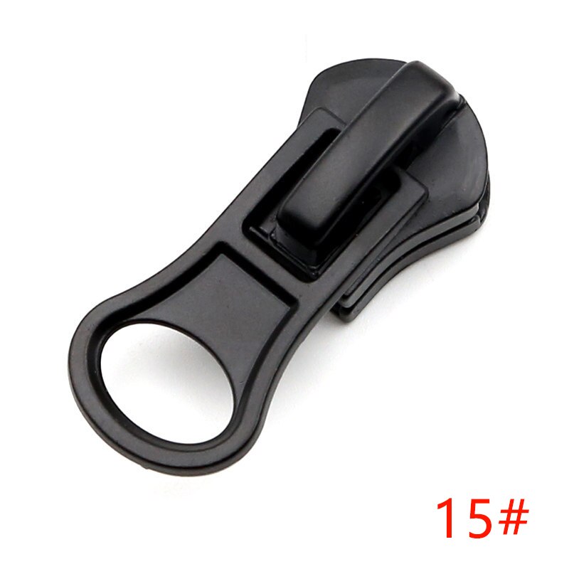 Meetee 10 sztuk 3 #5 #8 #10 #15 # suwaki z zamkiem błyskawicznym dla żywicy zamki ubrania kurtka zamki głowy zestaw naprawczy DIY suwak do szycia ściągacz: ZT005-Black-No15