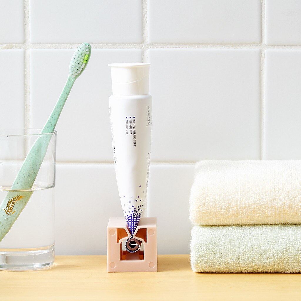 Toothpaste Dispenser Plastic Toothpaste Squeezer Holder Bathroom Tooth Paste Easy Rolling Stand 2 Pcs Distributeur Dentifrice