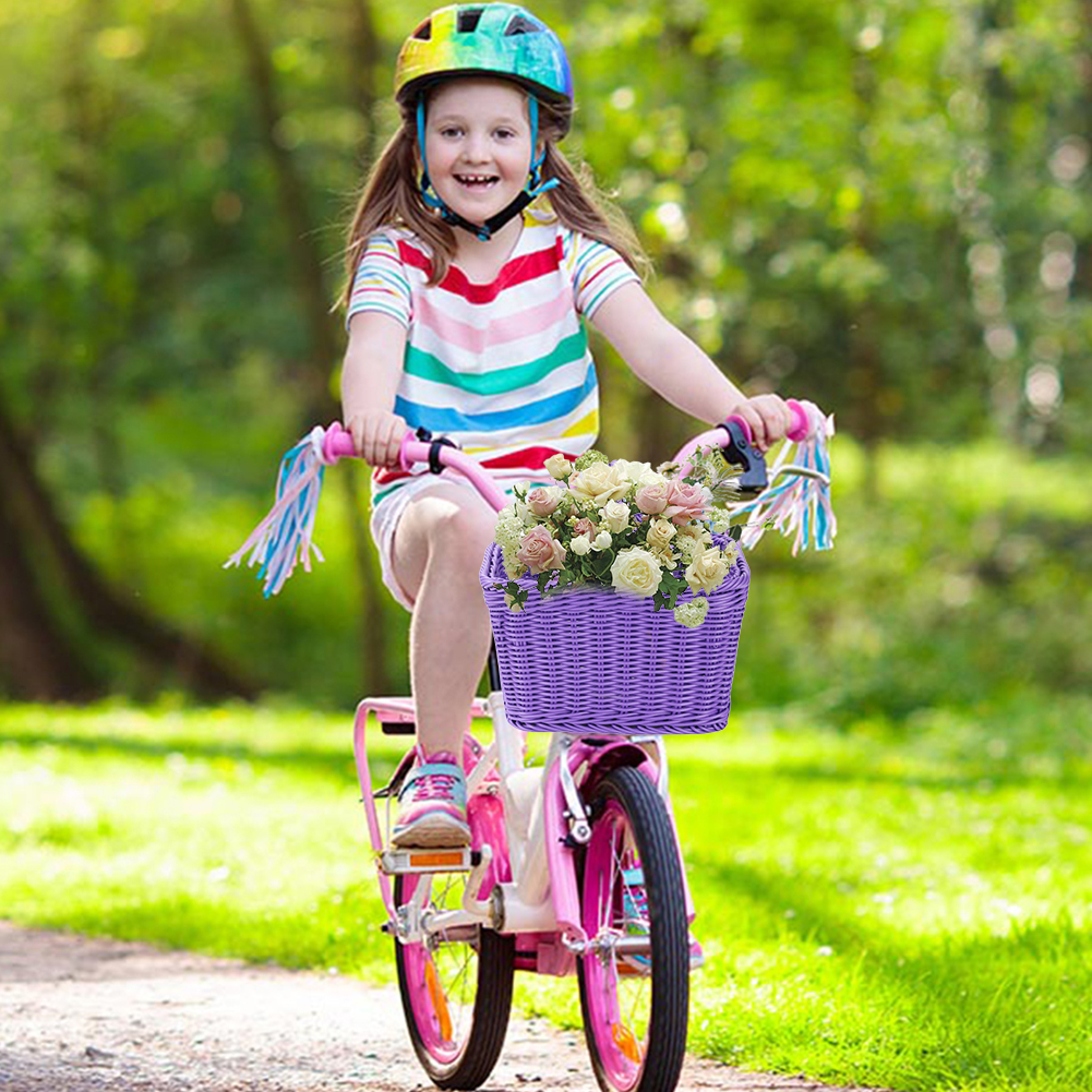 Kinderfietsmand Fietsen Stuurzakje Fiets Rieten Manden Kind Scooter Opbergmand Vooraan Kinderen Fietsdraagtassen