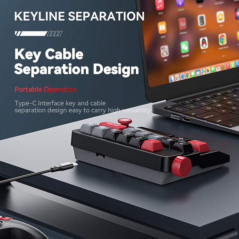 Mechanical Keypad 19 Key Macro Programmable Fully Swappable Mechanical Switch 12 Color RGB Light Gaming Mini Keyboard