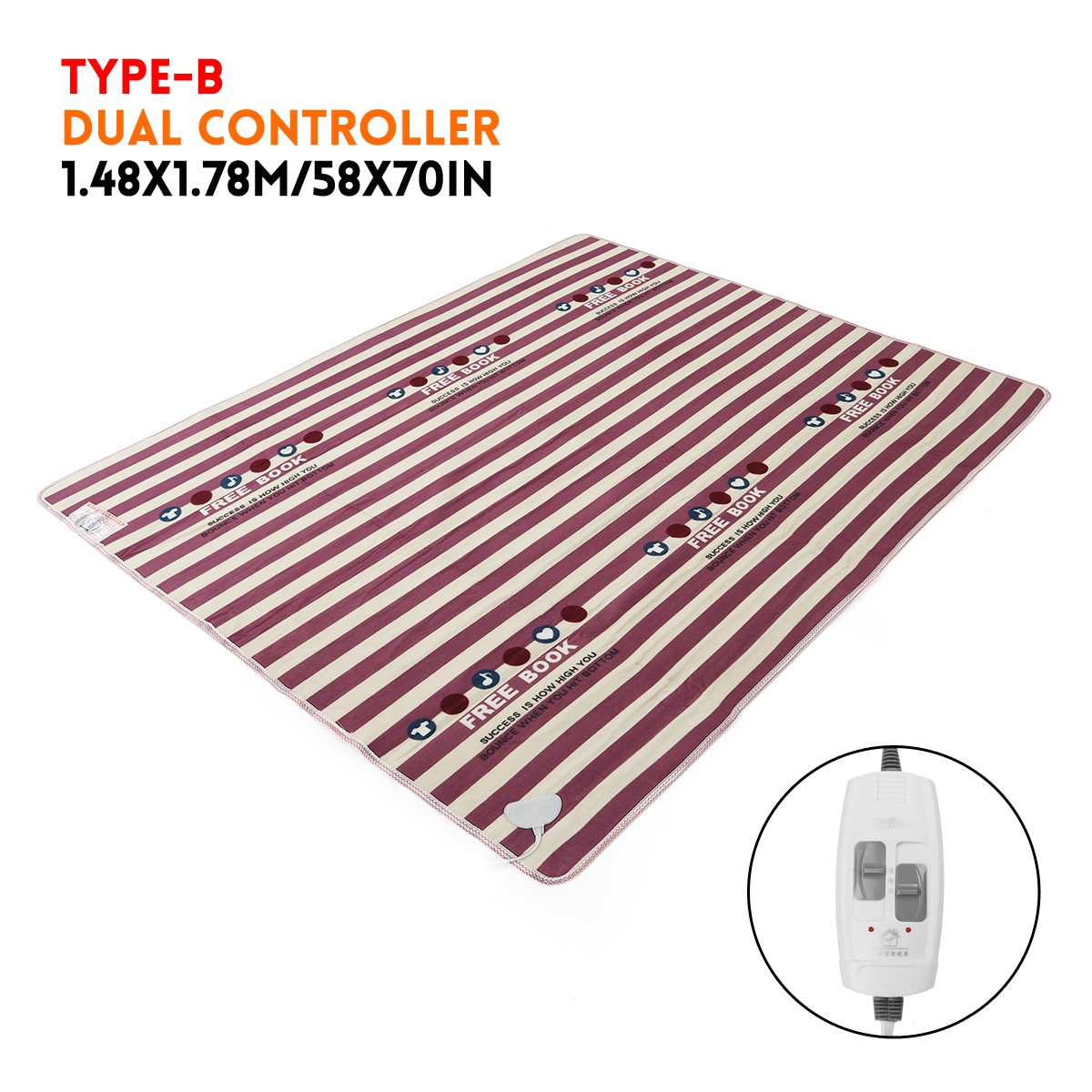 Elektrische Decke Doppel Warme Heizung Bett Thermostat Weichen Elektrischen Matratze Heizung Decke Wärmer Heizung Teppich: B Dual Regler