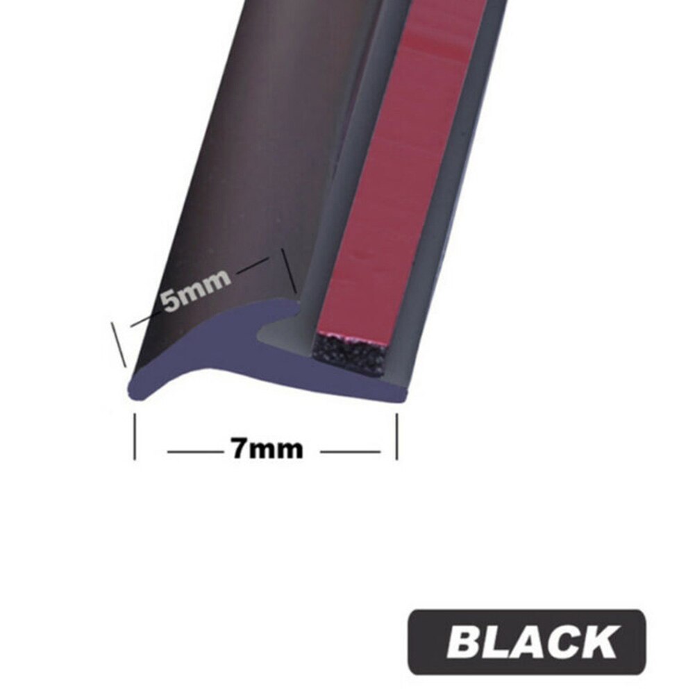 10M Decoration Trim Rubber Sealing Inclined T-shaped Weatherproof Edge Front Rear Bumper & Lip Headlight Side Skirt Fender