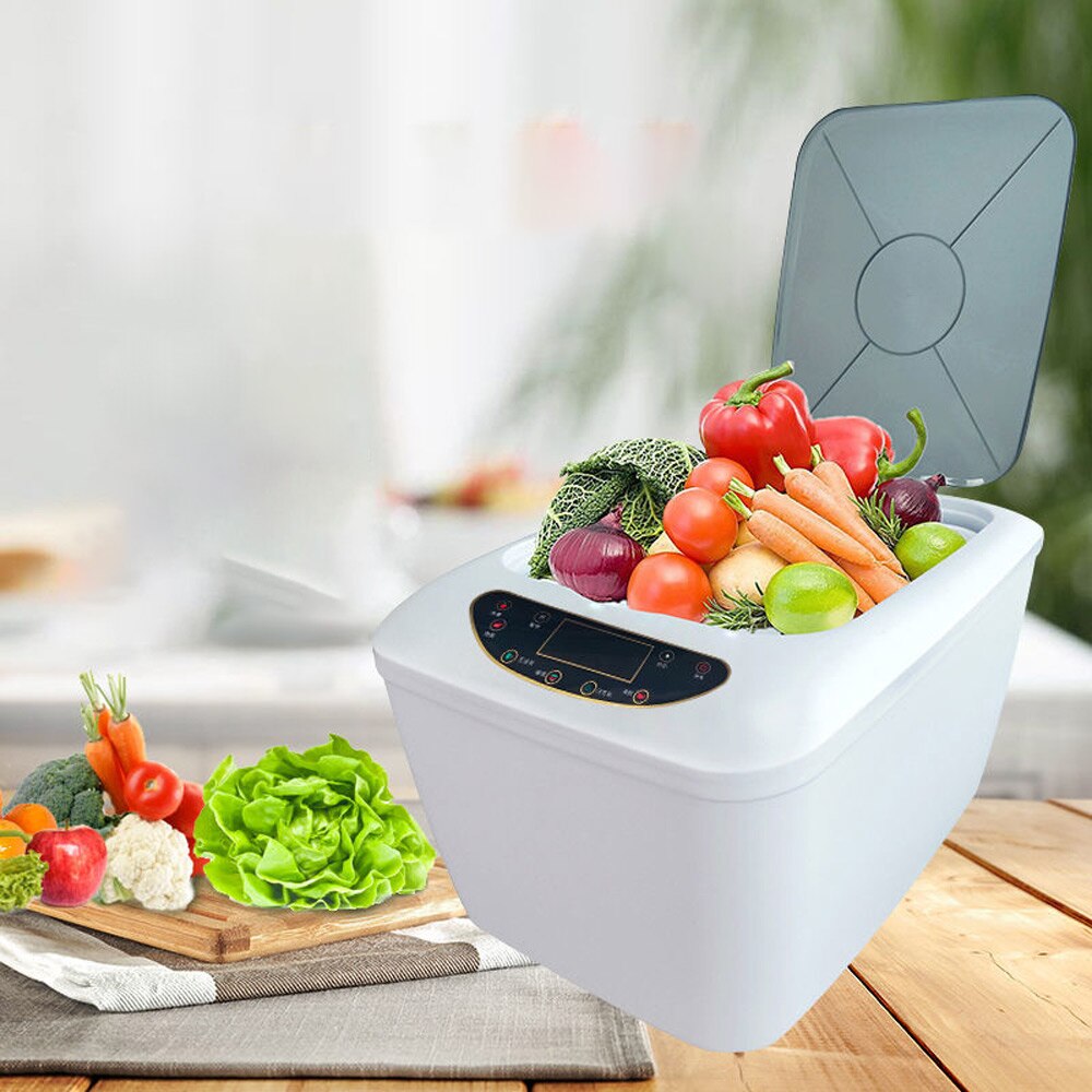 220V 60W 12L Vegetable washing machine kitchen food washer material sterilization tableware disinfection