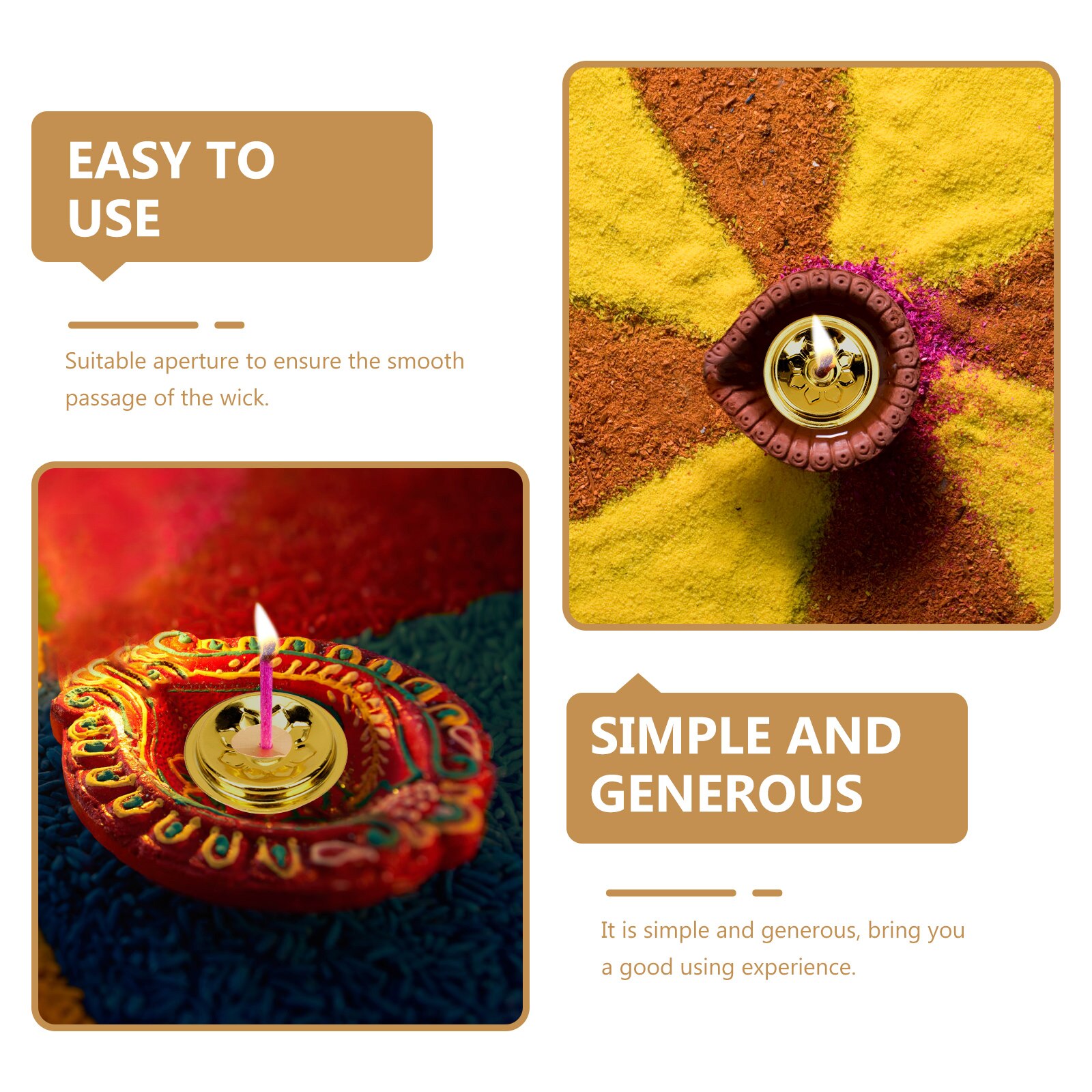 10 Pcs Holders Butter Lamp Wick Holder Oil Floating Holders Floating Wick Holder for Store Shop Home