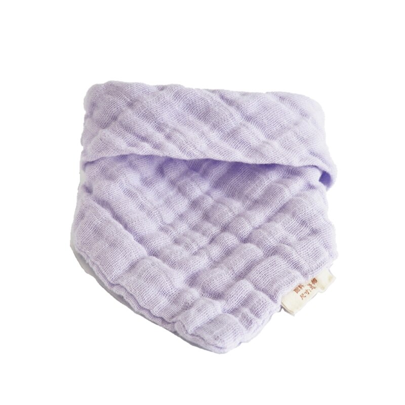 Babador do bebê 6 camadas gaze menino menina bandana burp pano algodão alimentação saliva toalha d55e: ROXO