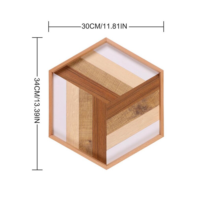 Houten Dienblad Decoratie Lade Hexagon Bakken Decoratie Lade Hout Thee Voedsel Server Keukengerei