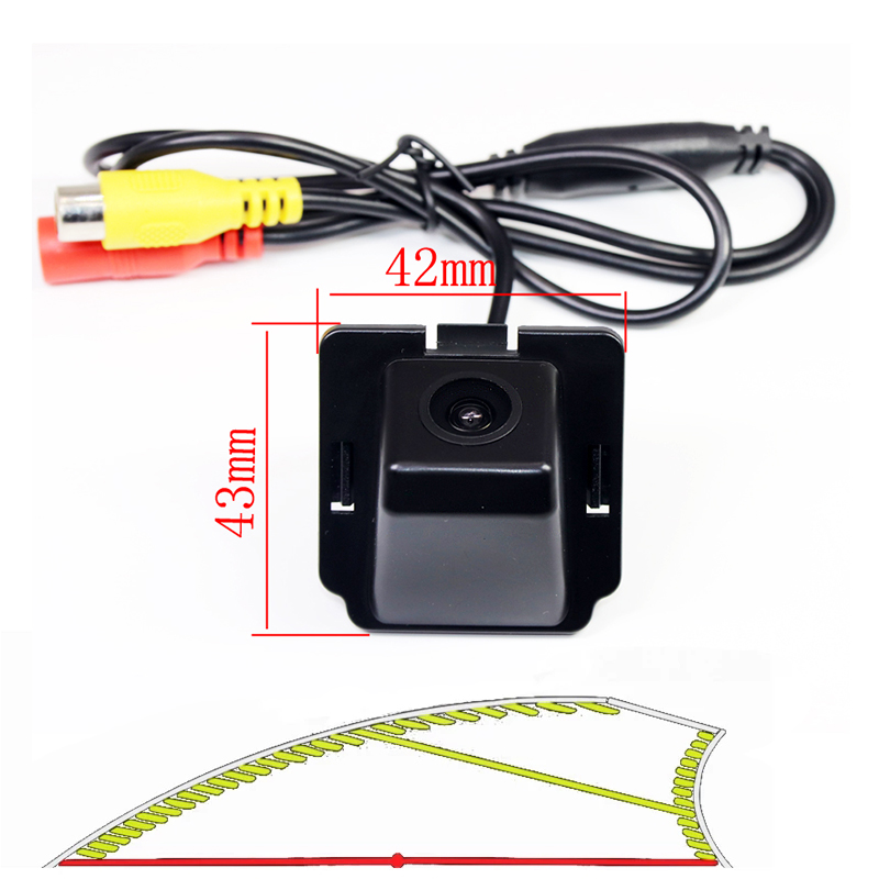 Dynamic Trajectory Tracking Car Rear View Reverse Camera For Mitsubishi Outlander XL Outlander Citroen C-Crosser Peugeot 4007