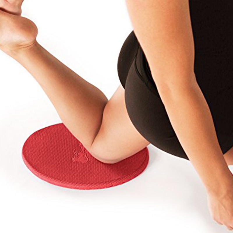 2 stk / sæt bærbar lille rund knæpude yogamåtter fitness sprot pad planke gym disk beskyttende pad pude skridsikker tpe måtter 25