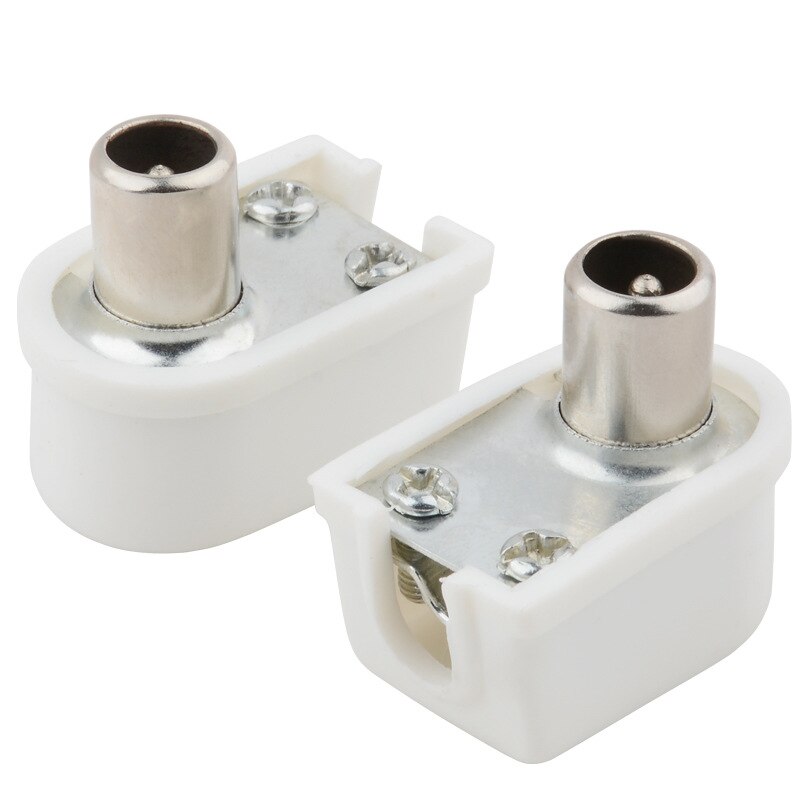 Haakse Coaxiale Lijn Plug Transformator Balun 75/300 Ohm Iec Tv Pal Adapter