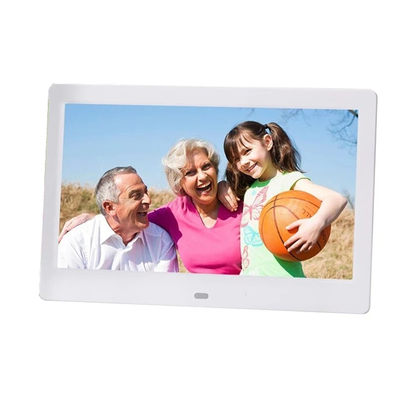 10.1 Inch High Definition 1280X800 Full Function Digital Photo Frame Electronic Album Picture Music Video White