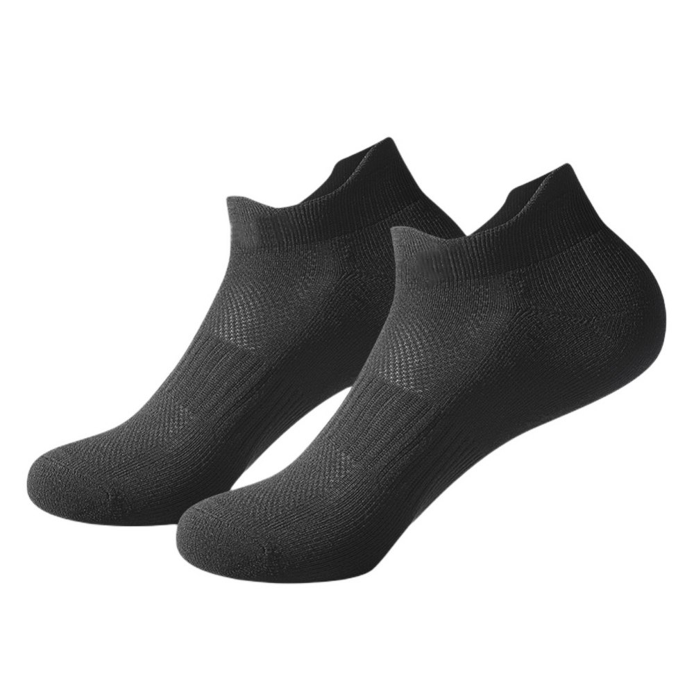 unisex Sport Socken Frauen Männer Kurze Rohr Atmungsaktives Anti-schweiß Socken Laufen draussen Basketball FußBall Dicken Sport Socken: Schwarz