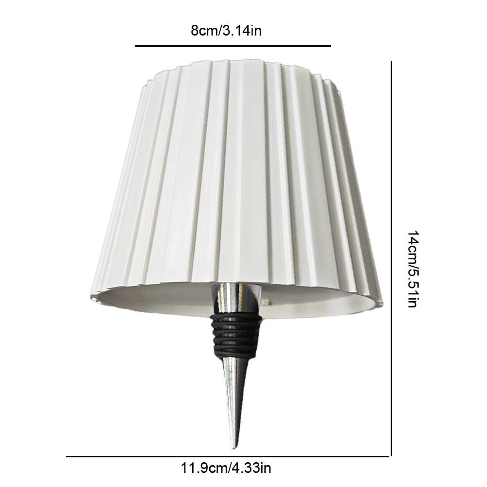 Wireless Touch Table Lamp LED Wine Bottle Light Rechargeable Stepless Dimming Night Lamp for Parties Bars Restaurant Decor: WHITE