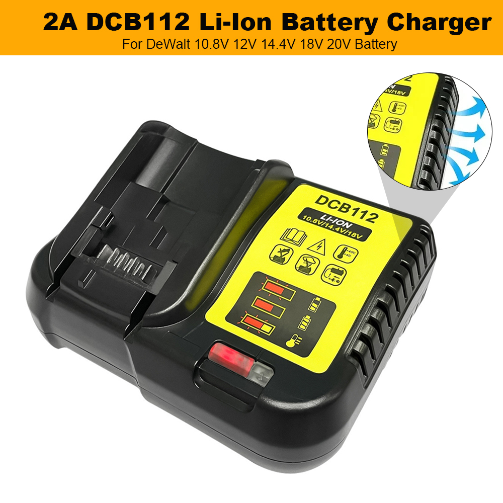 DCB112 for Dewalt Battery Charger Replacement for Dewalt 12V 20V Lithium-Ion Battery DCB205 DCB112 DCB201 DCB200 DCB612 DCB609