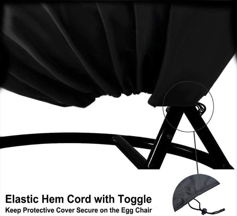 Ao ar livre pendurado ovo cadeira capa à prova dwaterproof água pára-sol pátio cadeira poeira capa de chuva protetor swing chair cover uv capa protetora