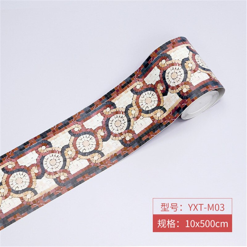Self Adhesive Wall Stickers Waterproof Baseboard Wallpaper Border PVC European style Wall Sticker For Kitchen Bedroom Home Decor: 02