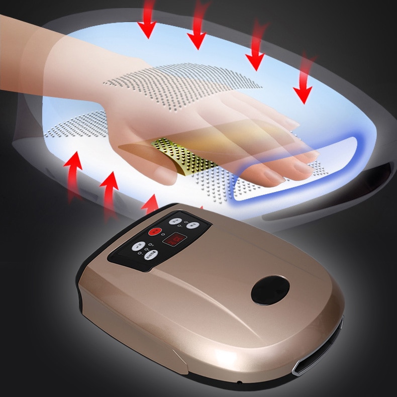 Luft Presse Palme Massagegerät Luft Kompression Durchblutung Hand Finger Physiotherapie Rehabilitation Spasmen Dystonie Halbseitenlähmung Hub