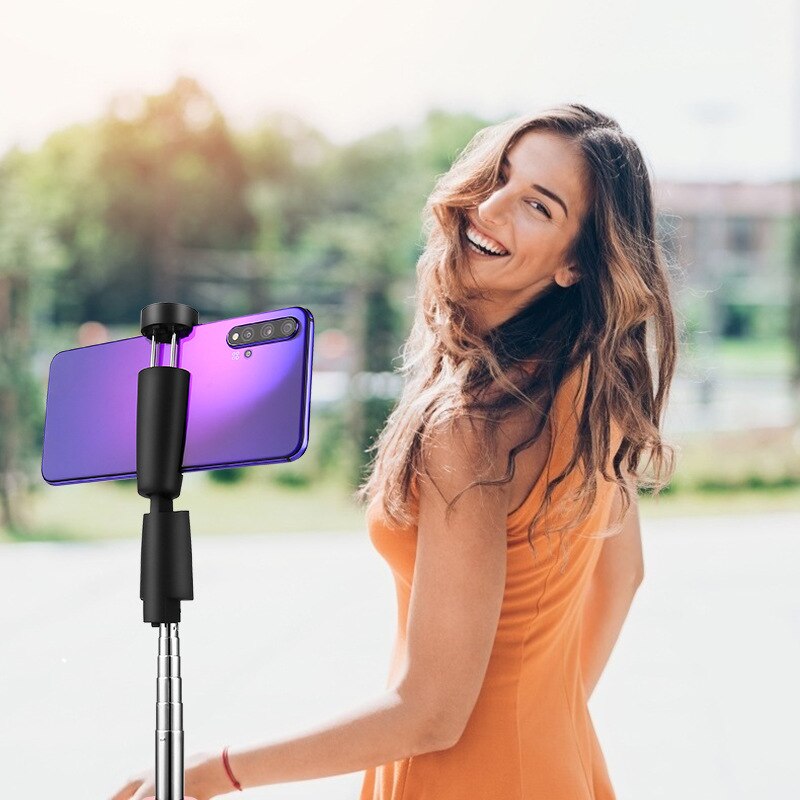 3 In 1 Draadloze Bluetooth Selfie Stok Statief Uitschuifbare Monopod Met Afstandsbediening Voor Iphone Huawei Samsung