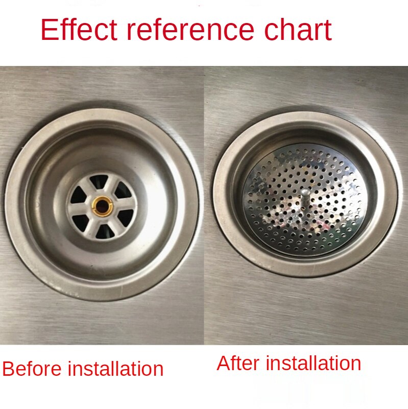 Colador del fregadero de acero inoxidable, cubierta de drenaje de suelo antibloqueo, desecho de pelo, alcantarillado, filtro de fregadero, accesorios de cocina