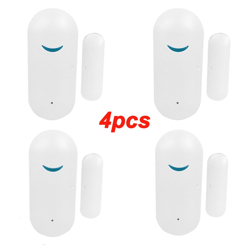 Tuya WiFi Door Sensor Smart Door Open/Closed Detectors Wifi Window Sensor Work With Alexa Google Home Smart Life App: 4 pieces