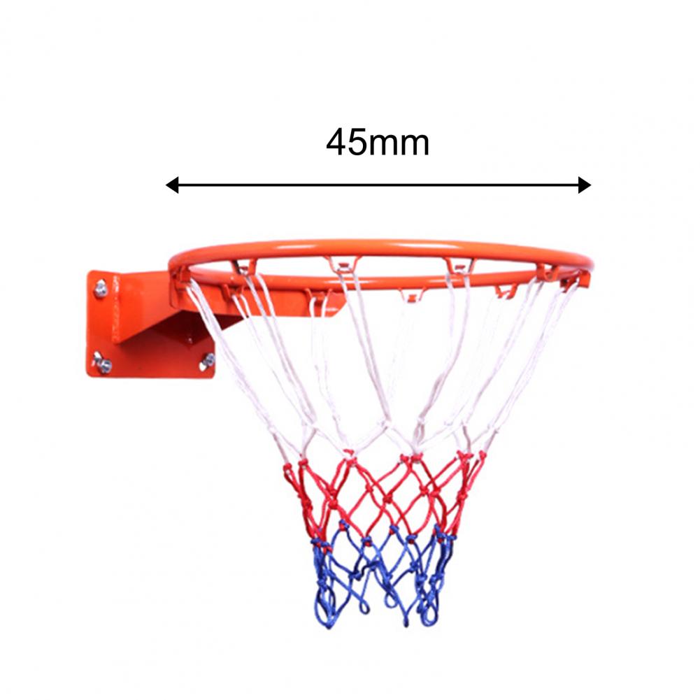 1Set 45cm Portable Wall Mounted Basketball Hoop Goals Rim and Net for Indoor Outdoor Use Adjustable Court Basketball System Set