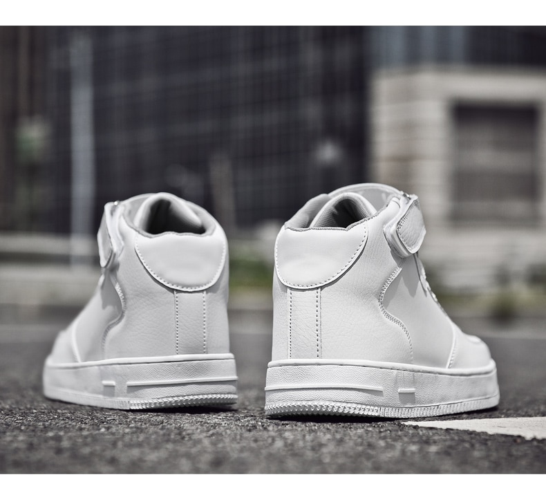 Sneakers kvinder efterår vinter høje sko hvide sneakers pu snøre chunky sneakers moda mujer