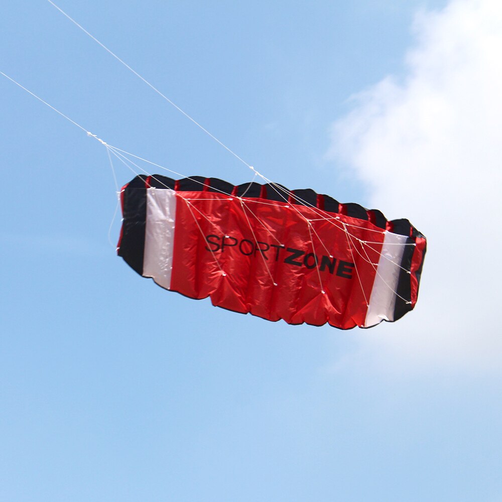 Dual Lijn Parachute Stunt Kite Met Vliegende Gereedschap Parafoil Kite Outdoor Beach Fun Sport Outdoor Fun Strand