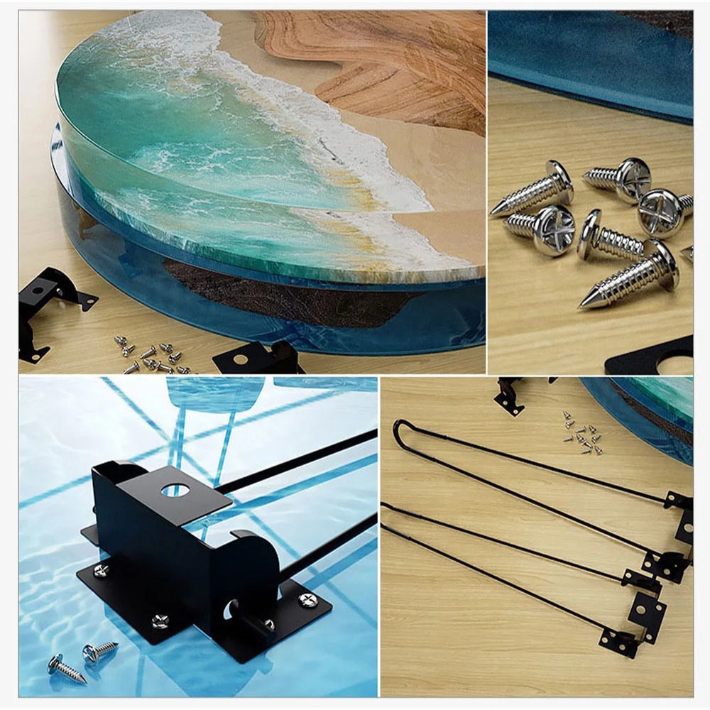 60cm Ocean Big Round Rectangle Table Resin Mold Oversize Round Table Ornaments River Table Silicone Mold Resin Casting Making