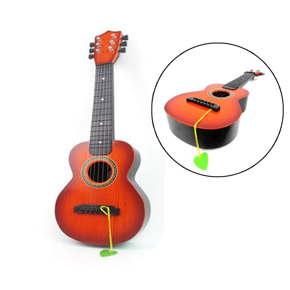 6 Strings Children Educational Mini Guitar (Brown)