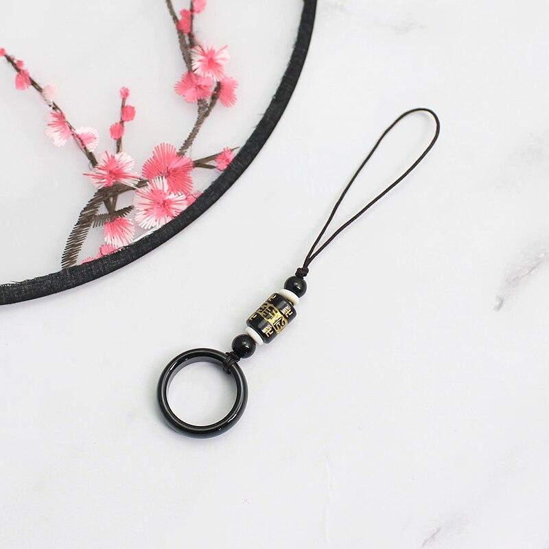 Mobile Phone Strap for IPhone 12 11 X Lanyard for Phones Keys Lanyard Wrist Strap Rope Selfie Stick Lanyard Flashlight: a-black