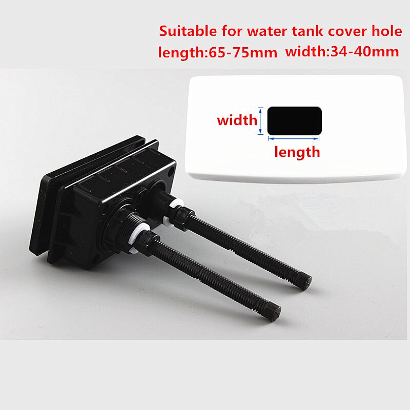 83X45mm Rectangular Toilet dual push button,Toilet water tank cover switch push button,Toilet double Push Button Flush