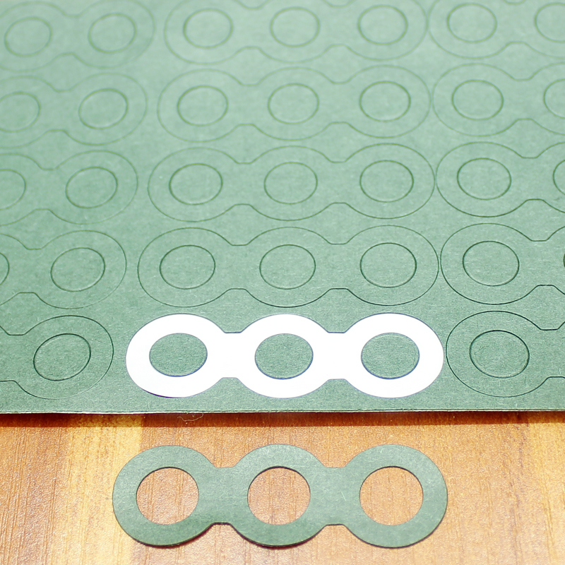 100pcs/lot 18650 lithium battery positive pole hollow negative pole solid highland barley paper insulation pad patch is sticky: Blue