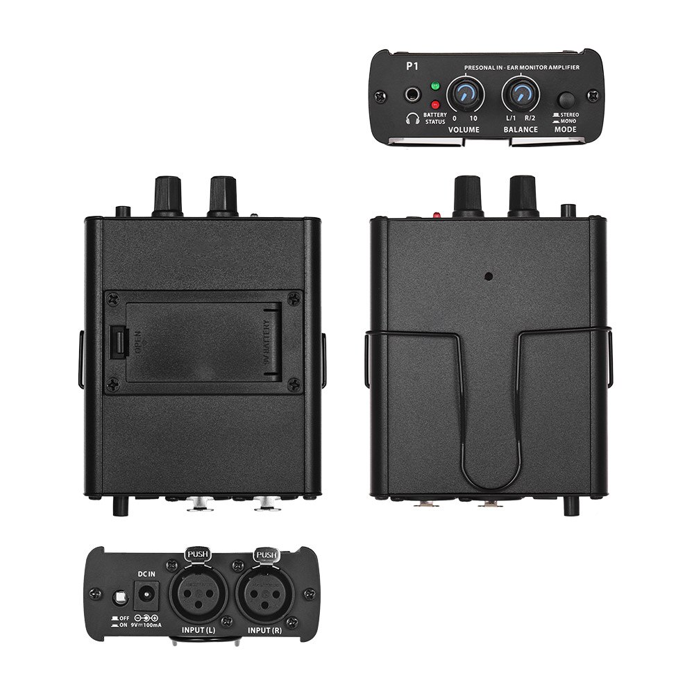 Personal In-ear Monitor Headphones Earphones Amplifier Amp with XLR Inputs 3.5mm Output