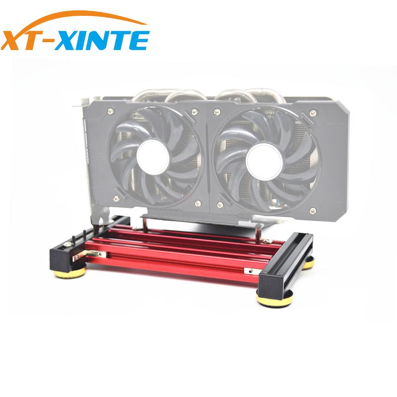 XT-XINTE DIY Graphics Card Test Bench Frame Open Air Case PCI External Display Base with Power Supply Extension Wire Stand
