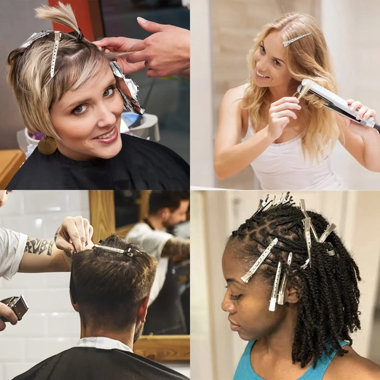 2-10 Stück Metall Entenschnabel Clip Krokodil Lockige Haarnadel Haarspangen Frisur Halter Flauschige Haarwurzel Salon Haarschnitt Kopfbedeckung Bobby Pin