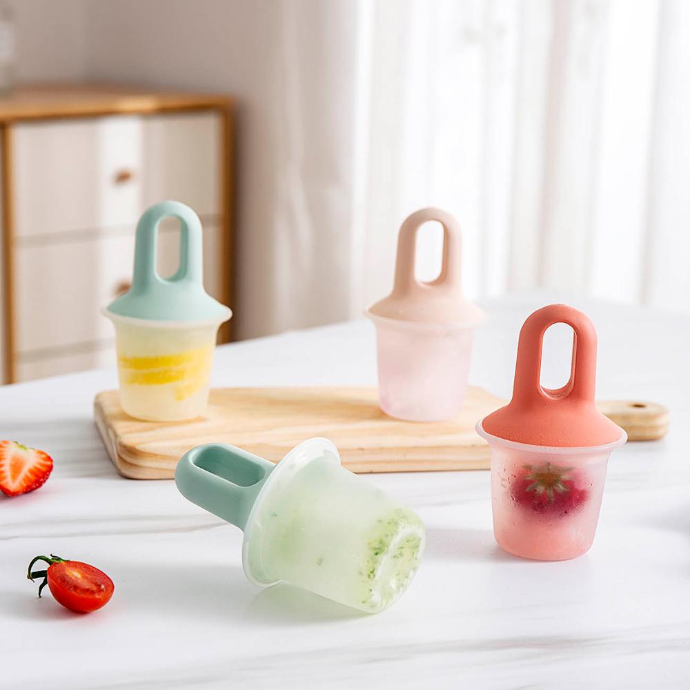 Molde redondo para hacer helados, palito de cubitos de hielo, bandeja de hielo casera, funda duradera, herramienta para postres